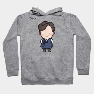 Cute Korean Groom in Traditional Clothing Cartoon Hoodie